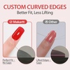 image:imageMakartt Semi Cured Gel Nail Strips Kit 2 Packs  Real Gel HEMA amp TPO Free 16 Sizes AntiLift Fit UV Light Required Salon Quality Long Lasting Includes DualEnded Tool amp Prep Kit Crystal ClearClassic Red