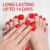 image:imageMakartt Semi Cured Gel Nail Strips Kit 2 Packs  Real Gel HEMA amp TPO Free 16 Sizes AntiLift Fit UV Light Required Salon Quality Long Lasting Includes DualEnded Tool amp Prep Kit Crystal ClearClassic Red Hf