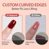 image:imageMakartt Semi Cured Gel Nail Strips Kit 2 Packs  Real Gel HEMA amp TPO Free 16 Sizes AntiLift Fit UV Light Required Salon Quality Long Lasting Includes DualEnded Tool amp Prep Kit Crystal ClearDeep Burgundy