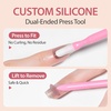 image:imageMakartt Semi Cured Gel Nail Strips Kit 2 Packs  Real Gel HEMA amp TPO Free 16 Sizes AntiLift Fit UV Light Required Salon Quality Long Lasting Includes DualEnded Tool amp Prep Kit Crystal ClearNude Chunky Glitter