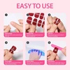 image:imageMakartt Semi Cured Gel Nail Strips Kit 2 Packs  Real Gel HEMA amp TPO Free 16 Sizes AntiLift Fit UV Light Required Salon Quality Long Lasting Includes DualEnded Tool amp Prep Kit Crystal ClearNude Fine Glitter