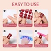 image:imageMakartt Semi Cured Gel Nail Strips Kit 2 Packs  Real Gel HEMA amp TPO Free 16 Sizes AntiLift Fit UV Light Required Salon Quality Long Lasting Includes DualEnded Tool amp Prep Kit Crystal ClearNude Chunky Glitter