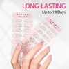 image:imageMakartt Semi Cured Gel Nail Strips Kit 2 Packs  Real Gel HEMA amp TPO Free 16 Sizes AntiLift Fit UV Light Required Salon Quality Long Lasting Includes DualEnded Tool amp Prep Kit Crystal ClearNude Fine Glitter