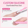 image:imageMakartt Semi Cured Gel Nail Strips Kit 2 Packs  Real Gel HEMA amp TPO Free 16 Sizes AntiLift Fit UV Light Required Salon Quality Long Lasting Includes DualEnded Tool amp Prep Kit Crystal ClearNude Ombre Glitter
