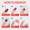 image:imageMakartt Semi Cured Gel Nail Strips Kit 2 Packs  Real Gel HEMA amp TPO Free 16 Sizes AntiLift Fit UV Light Required Salon Quality Long Lasting Includes DualEnded Tool amp Prep Kit Crystal ClearClassic Red