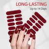 image:imageMakartt Semi Cured Gel Nail Strips Kit 2 Packs  Real Gel HEMA amp TPO Free 16 Sizes AntiLift Fit UV Light Required Salon Quality Long Lasting Includes DualEnded Tool amp Prep Kit Crystal ClearDeep Burgundy