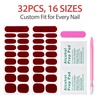 image:imageMakartt Semi Cured Gel Nail Strips Kit 2 Packs  Real Gel HEMA amp TPO Free 16 Sizes AntiLift Fit UV Light Required Salon Quality Long Lasting Includes DualEnded Tool amp Prep Kit Crystal ClearDeep Burgundy