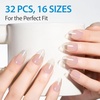 image:imageMakartt Semi Cured Gel Nail Strips Kit 2 Packs  Real Gel HEMA amp TPO Free 16 Sizes AntiLift Fit UV Light Required Salon Quality Long Lasting Includes DualEnded Tool amp Prep Kit Crystal ClearCrystal Clear