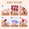 image:imageMakartt Semi Cured Gel Nail Strips Kit 2 Packs  Real Gel HEMA amp TPO Free 16 Sizes AntiLift Fit UV Light Required Salon Quality Long Lasting Includes DualEnded Tool amp Prep Kit Crystal ClearNude Sparkle Chic