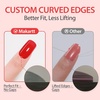 image:imageMakartt Semi Cured Gel Nail Strips Kit 2 Packs  Real Gel HEMA amp TPO Free 16 Sizes AntiLift Fit UV Light Required Salon Quality Long Lasting Includes DualEnded Tool amp Prep Kit Crystal ClearClassic Red Hf