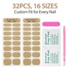 image:imageMakartt Semi Cured Gel Nail Strips Kit 2 Packs  Real Gel HEMA amp TPO Free 16 Sizes AntiLift Fit UV Light Required Salon Quality Long Lasting Includes DualEnded Tool amp Prep Kit Crystal ClearSoft Nude
