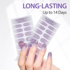 image:imageMakartt Semi Cured Gel Nail Strips Kit 2 Packs  Real Gel HEMA amp TPO Free 16 Sizes AntiLift Fit UV Light Required Salon Quality Long Lasting Includes DualEnded Tool amp Prep Kit Crystal ClearLavender Ombre