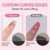 image:imageMakartt Semi Cured Gel Nail Strips Kit 2 Packs  Real Gel HEMA amp TPO Free 16 Sizes AntiLift Fit UV Light Required Salon Quality Long Lasting Includes DualEnded Tool amp Prep Kit Crystal ClearNude Ombre Glitter