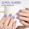 image:imageMakartt Semi Cured Gel Nail Strips Kit 2 Packs  Real Gel HEMA amp TPO Free 16 Sizes AntiLift Fit UV Light Required Salon Quality Long Lasting Includes DualEnded Tool amp Prep Kit Crystal ClearLavender Ombre