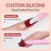 image:imageMakartt Semi Cured Gel Nail Strips Kit 2 Packs  Real Gel HEMA amp TPO Free 16 Sizes AntiLift Fit UV Light Required Salon Quality Long Lasting Includes DualEnded Tool amp Prep Kit Crystal ClearRuby Glitter