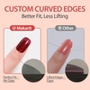 image:imageMakartt Semi Cured Gel Nail Strips Kit 2 Packs  Real Gel HEMA amp TPO Free 16 Sizes AntiLift Fit UV Light Required Salon Quality Long Lasting Includes DualEnded Tool amp Prep Kit Crystal ClearDark Red Hf