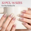 image:imageMakartt Semi Cured Gel Nail Strips Kit 2 Packs  Real Gel HEMA amp TPO Free 16 Sizes AntiLift Fit UV Light Required Salon Quality Long Lasting Includes DualEnded Tool amp Prep Kit Crystal ClearNude Chunky Glitter
