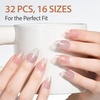 image:imageMakartt Semi Cured Gel Nail Strips Kit 2 Packs  Real Gel HEMA amp TPO Free 16 Sizes AntiLift Fit UV Light Required Salon Quality Long Lasting Includes DualEnded Tool amp Prep Kit Crystal ClearNude Sparkle Chic