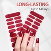 image:imageMakartt Semi Cured Gel Nail Strips Kit 2 Packs  Real Gel HEMA amp TPO Free 16 Sizes AntiLift Fit UV Light Required Salon Quality Long Lasting Includes DualEnded Tool amp Prep Kit Crystal ClearRuby Glitter