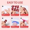 image:imageMakartt Semi Cured Gel Nail Strips Kit 2 Packs  Real Gel HEMA amp TPO Free 16 Sizes AntiLift Fit UV Light Required Salon Quality Long Lasting Includes DualEnded Tool amp Prep Kit Crystal ClearClassic Red Hf