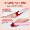 image:imageMakartt Semi Cured Gel Nail Strips Kit 2 Packs  Real Gel HEMA amp TPO Free 16 Sizes AntiLift Fit UV Light Required Salon Quality Long Lasting Includes DualEnded Tool amp Prep Kit Crystal ClearDark Red Hf