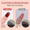 image:imageMakartt Semi Cured Gel Nail Strips Kit 2 Packs  Real Gel HEMA amp TPO Free 16 Sizes AntiLift Fit UV Light Required Salon Quality Long Lasting Includes DualEnded Tool amp Prep Kit Crystal ClearRuby Glitter