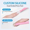 image:imageMakartt Semi Cured Gel Nail Strips Kit 2 Packs  Real Gel HEMA amp TPO Free 16 Sizes AntiLift Fit UV Light Required Salon Quality Long Lasting Includes DualEnded Tool amp Prep Kit Crystal ClearWhite French Tip