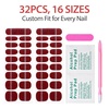 image:imageMakartt Semi Cured Gel Nail Strips Kit 2 Packs  Real Gel HEMA amp TPO Free 16 Sizes AntiLift Fit UV Light Required Salon Quality Long Lasting Includes DualEnded Tool amp Prep Kit Crystal ClearVelvet Red Cat Eye
