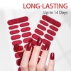 image:imageMakartt Semi Cured Gel Nail Strips Kit 2 Packs  Real Gel HEMA amp TPO Free 16 Sizes AntiLift Fit UV Light Required Salon Quality Long Lasting Includes DualEnded Tool amp Prep Kit Crystal ClearDark Red Hf