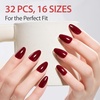 image:imageMakartt Semi Cured Gel Nail Strips Kit 2 Packs  Real Gel HEMA amp TPO Free 16 Sizes AntiLift Fit UV Light Required Salon Quality Long Lasting Includes DualEnded Tool amp Prep Kit Crystal ClearDeep Burgundy