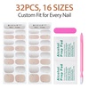 image:imageMakartt Semi Cured Gel Nail Strips Kit 2 Packs  Real Gel HEMA amp TPO Free 16 Sizes AntiLift Fit UV Light Required Salon Quality Long Lasting Includes DualEnded Tool amp Prep Kit Crystal ClearNude Sparkle Chic