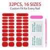 image:imageMakartt Semi Cured Gel Nail Strips Kit 2 Packs  Real Gel HEMA amp TPO Free 16 Sizes AntiLift Fit UV Light Required Salon Quality Long Lasting Includes DualEnded Tool amp Prep Kit Crystal ClearClassic Red