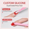 image:imageMakartt Semi Cured Gel Nail Strips Kit 2 Packs  Real Gel HEMA amp TPO Free 16 Sizes AntiLift Fit UV Light Required Salon Quality Long Lasting Includes DualEnded Tool amp Prep Kit Crystal ClearClassic Red