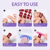 image:imageMakartt Semi Cured Gel Nail Strips Kit 2 Packs  Real Gel HEMA amp TPO Free 16 Sizes AntiLift Fit UV Light Required Salon Quality Long Lasting Includes DualEnded Tool amp Prep Kit Crystal ClearLavender Ombre