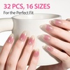 image:imageMakartt Semi Cured Gel Nail Strips Kit 2 Packs  Real Gel HEMA amp TPO Free 16 Sizes AntiLift Fit UV Light Required Salon Quality Long Lasting Includes DualEnded Tool amp Prep Kit Crystal ClearNude Ombre Glitter