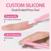 image:imageMakartt Semi Cured Gel Nail Strips Kit 2 Packs  Real Gel HEMA amp TPO Free 16 Sizes AntiLift Fit UV Light Required Salon Quality Long Lasting Includes DualEnded Tool amp Prep Kit Crystal ClearNude Fine Glitter