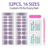 image:imageMakartt Semi Cured Gel Nail Strips Kit 2 Packs  Real Gel HEMA amp TPO Free 16 Sizes AntiLift Fit UV Light Required Salon Quality Long Lasting Includes DualEnded Tool amp Prep Kit Crystal ClearLavender Ombre