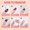 image:imageMakartt Semi Cured Gel Nail Strips Kit 2 Packs  Real Gel HEMA amp TPO Free 16 Sizes AntiLift Fit UV Light Required Salon Quality Long Lasting Includes DualEnded Tool amp Prep Kit Crystal ClearDark Red Hf