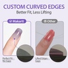 image:imageMakartt Semi Cured Gel Nail Strips Kit 2 Packs  Real Gel HEMA amp TPO Free 16 Sizes AntiLift Fit UV Light Required Salon Quality Long Lasting Includes DualEnded Tool amp Prep Kit Crystal ClearLavender Ombre
