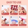 image:imageMakartt Semi Cured Gel Nail Strips Kit 2 Packs  Real Gel HEMA amp TPO Free 16 Sizes AntiLift Fit UV Light Required Salon Quality Long Lasting Includes DualEnded Tool amp Prep Kit Crystal ClearRuby Glitter