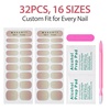 image:imageMakartt Semi Cured Gel Nail Strips Kit 2 Packs  Real Gel HEMA amp TPO Free 16 Sizes AntiLift Fit UV Light Required Salon Quality Long Lasting Includes DualEnded Tool amp Prep Kit Crystal ClearNude Chunky Glitter
