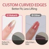 image:imageMakartt Semi Cured Gel Nail Strips Kit 2 Packs  Real Gel HEMA amp TPO Free 16 Sizes AntiLift Fit UV Light Required Salon Quality Long Lasting Includes DualEnded Tool amp Prep Kit Crystal ClearNude Chunky Glitter