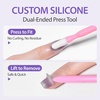 image:imageMakartt Semi Cured Gel Nail Strips Kit 2 Packs  Real Gel HEMA amp TPO Free 16 Sizes AntiLift Fit UV Light Required Salon Quality Long Lasting Includes DualEnded Tool amp Prep Kit Crystal ClearLavender Ombre