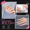 image:imageMakartt Short Duck Nail Tips 504 PCS 15 Sizes with 556575 Clear Full Cover Flare Nails for PressOns DIY PMMA Soft Gel Wide Nail Tips for French 3D Nails Design Salon Home Manicure SuppliesA504 PCSmedium square