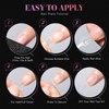 image:imageMakartt Short Duck Nail Tips 504 PCS 15 Sizes with 556575 Clear Full Cover Flare Nails for PressOns DIY PMMA Soft Gel Wide Nail Tips for French 3D Nails Design Salon Home Manicure SuppliesA504 PCSmedium square