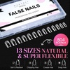 image:imageMakartt Short Duck Nail Tips 504 PCS 15 Sizes with 556575 Clear Full Cover Flare Nails for PressOns DIY PMMA Soft Gel Wide Nail Tips for French 3D Nails Design Salon Home Manicure SuppliesA504 PCSmedium square