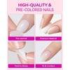 image:imageMakartt Short Square Toe Nail Tips 15 Sizes Wide Matte Full Cover Fake Toenails with EasyGrip Handle PreEtched Press On Toenails for Summer DIY Pedicure Home Salon Nail Extensions for Toes420PcsShort Round White Nails