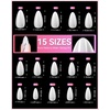 image:imageMakartt Short Square Toe Nail Tips 15 Sizes Wide Matte Full Cover Fake Toenails with EasyGrip Handle PreEtched Press On Toenails for Summer DIY Pedicure Home Salon Nail Extensions for Toes420PcsMedium ALmond White Nails