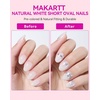image:imageMakartt Short Square Toe Nail Tips 15 Sizes Wide Matte Full Cover Fake Toenails with EasyGrip Handle PreEtched Press On Toenails for Summer DIY Pedicure Home Salon Nail Extensions for Toes420PcsShort Round White Nails