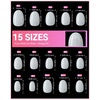 image:imageMakartt Short Square Toe Nail Tips 15 Sizes Wide Matte Full Cover Fake Toenails with EasyGrip Handle PreEtched Press On Toenails for Summer DIY Pedicure Home Salon Nail Extensions for Toes420PcsShort Round White Nails